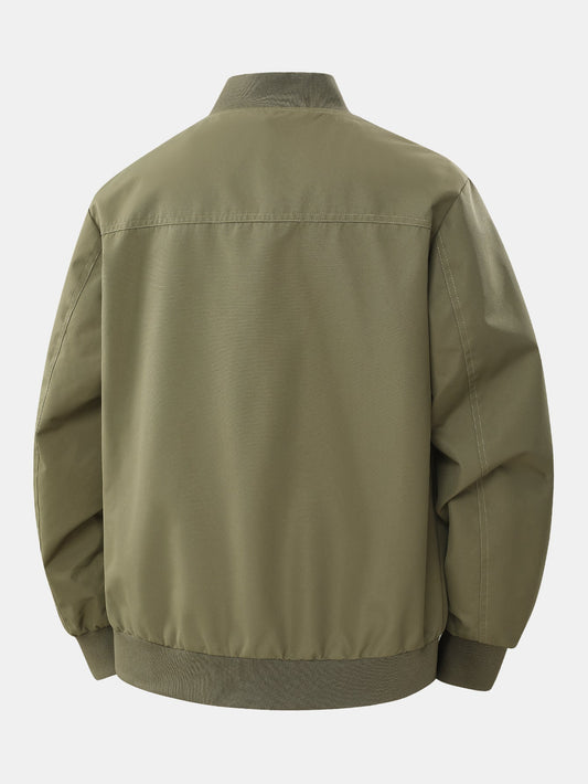 Jaqueta bomber com zíper