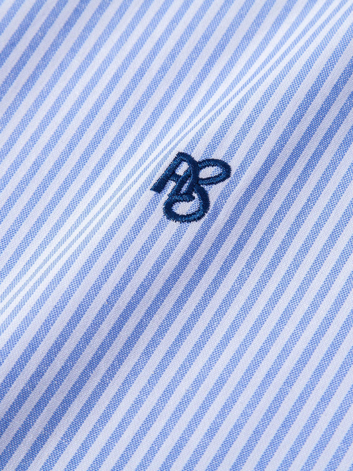 Camisa de algodão listrada com gola padre