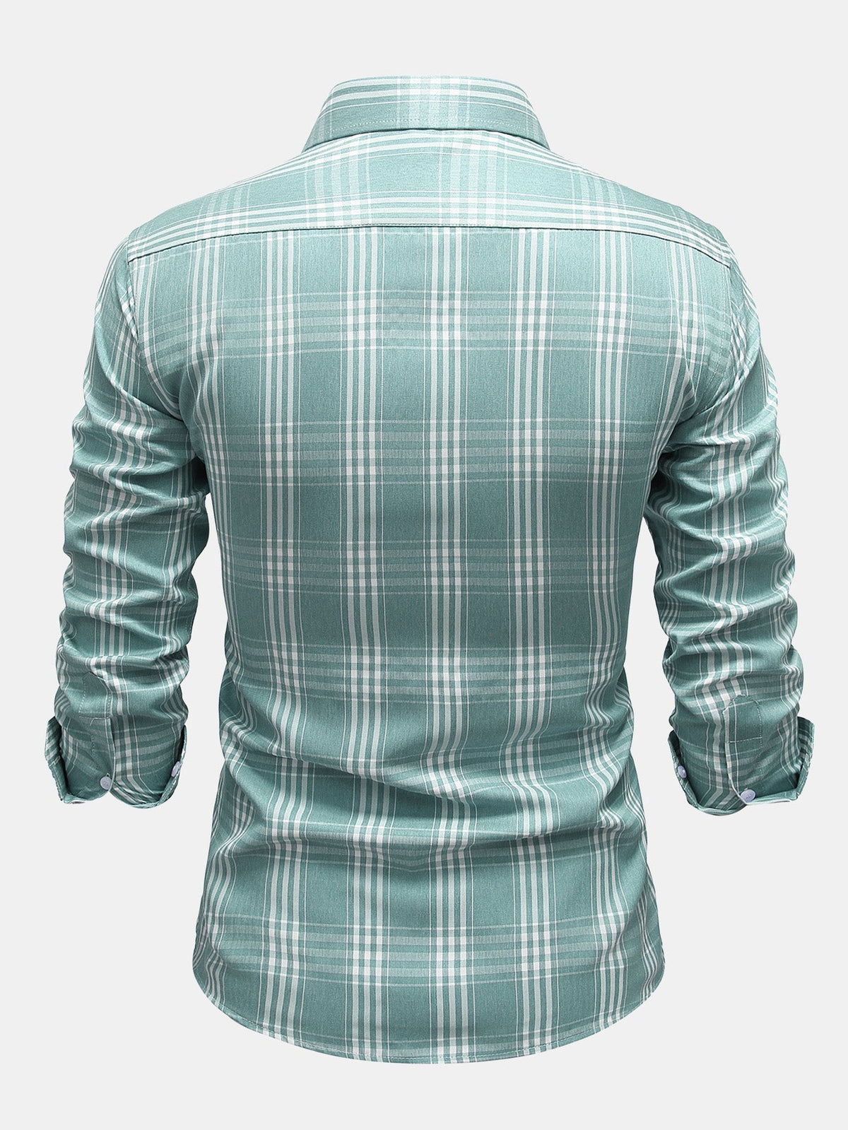 Camisa xadrez de algodão com botões