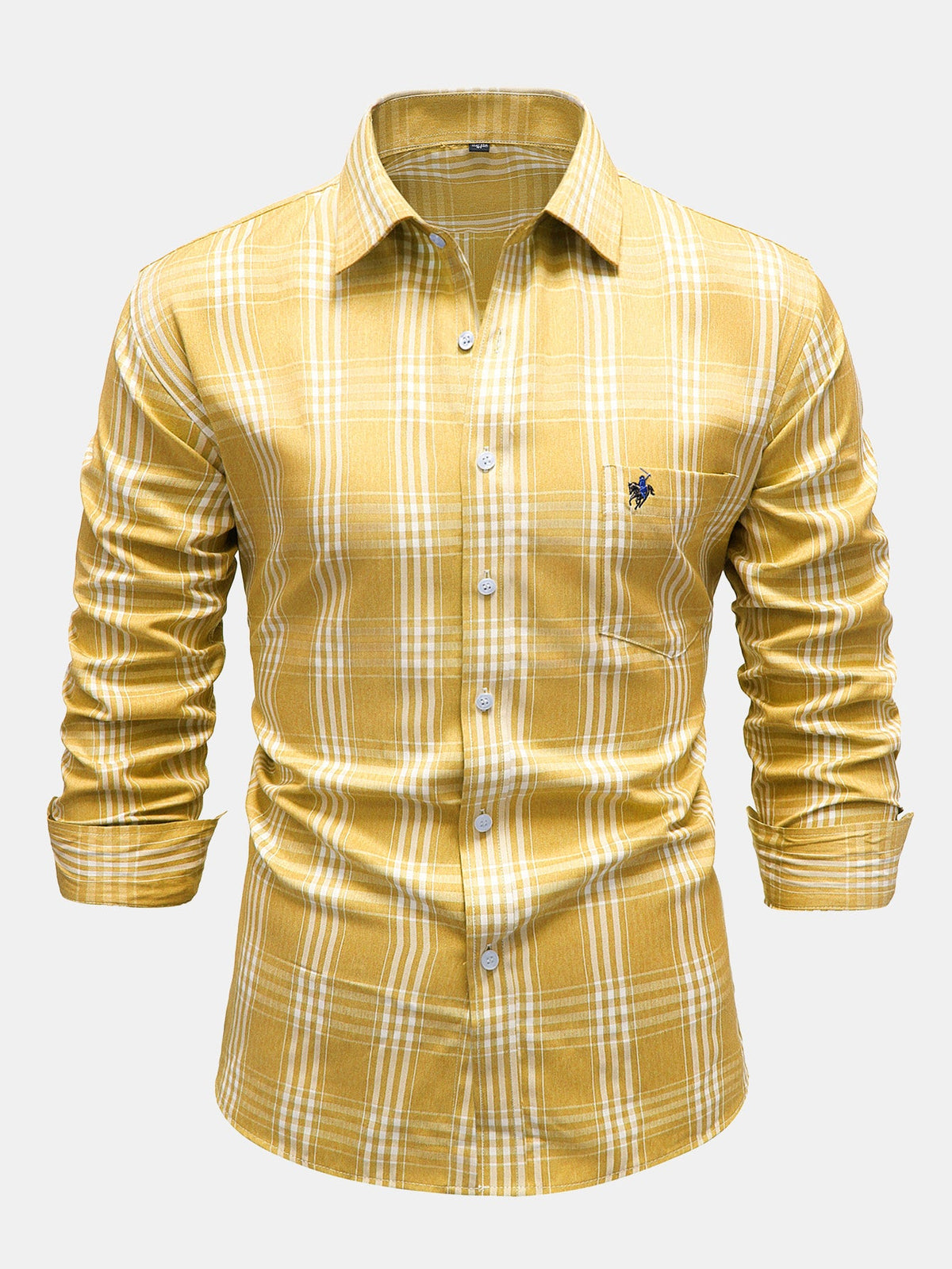 Camisa xadrez de algodão com botões