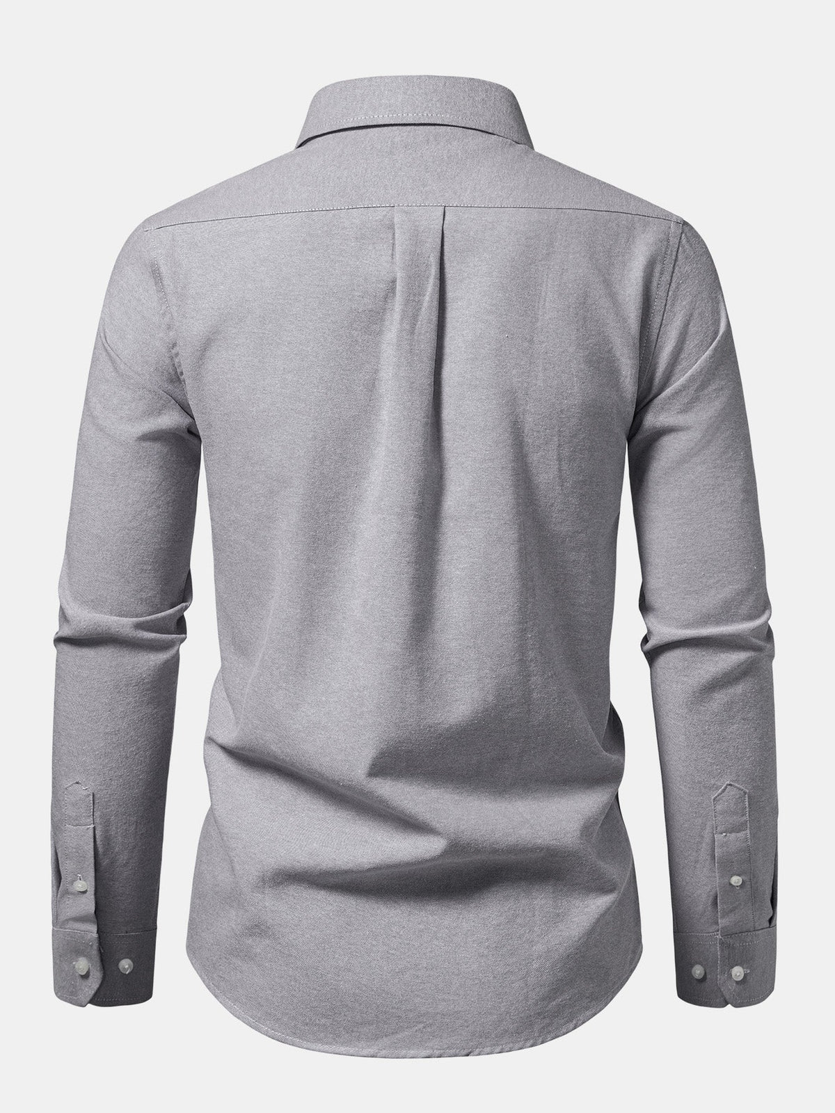 Camisa Oxford listrada com contraste e botões na gola