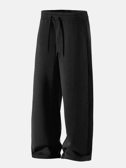 Conjunto de moletom com capuz de caimento confortável e calça de moletom reta