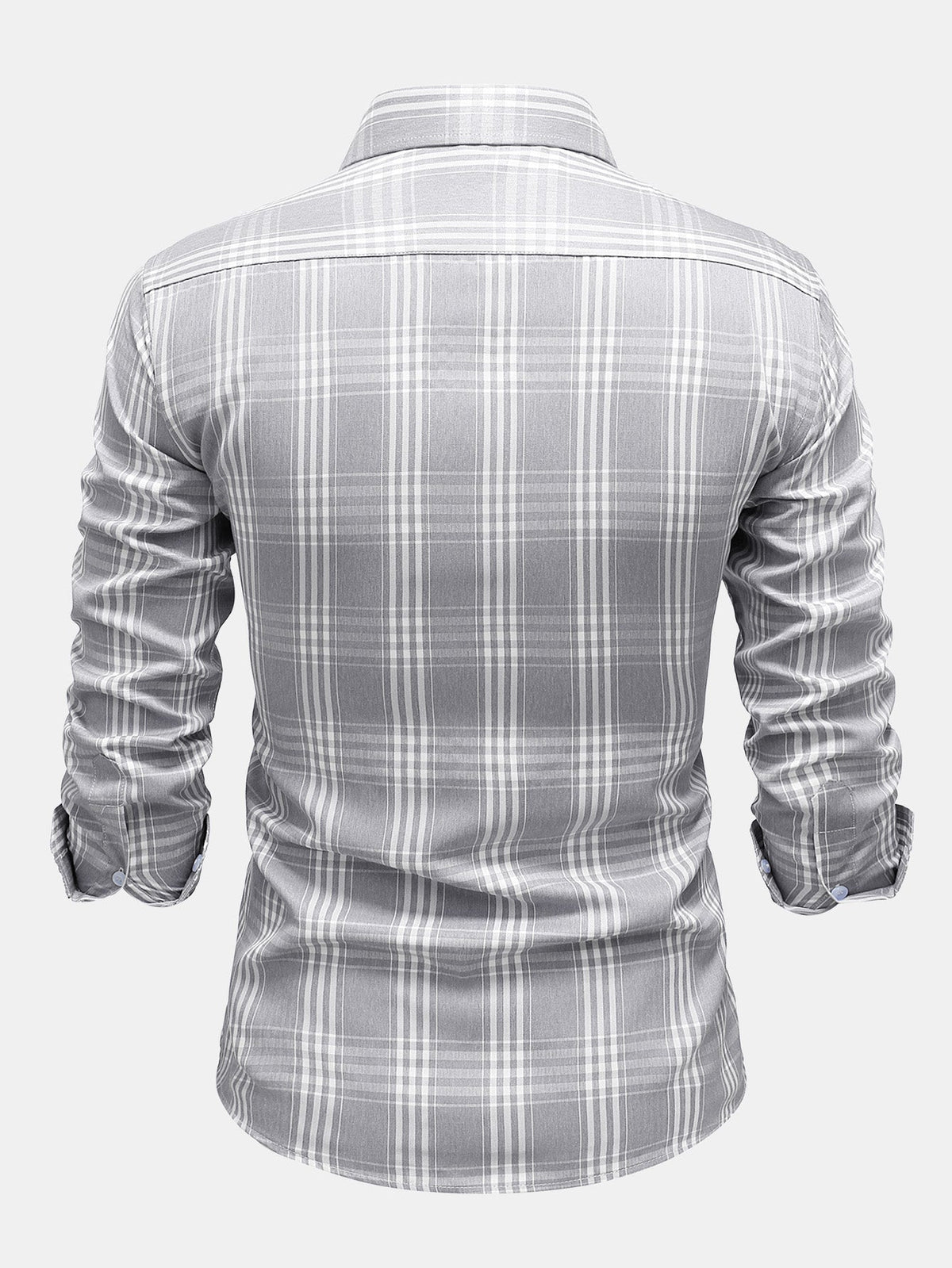 Camisa xadrez de algodão com botões