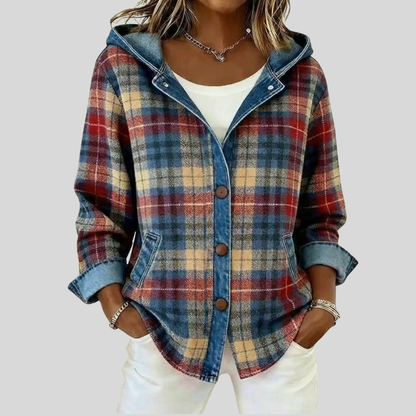 Clover | Hooded Checked Shacket