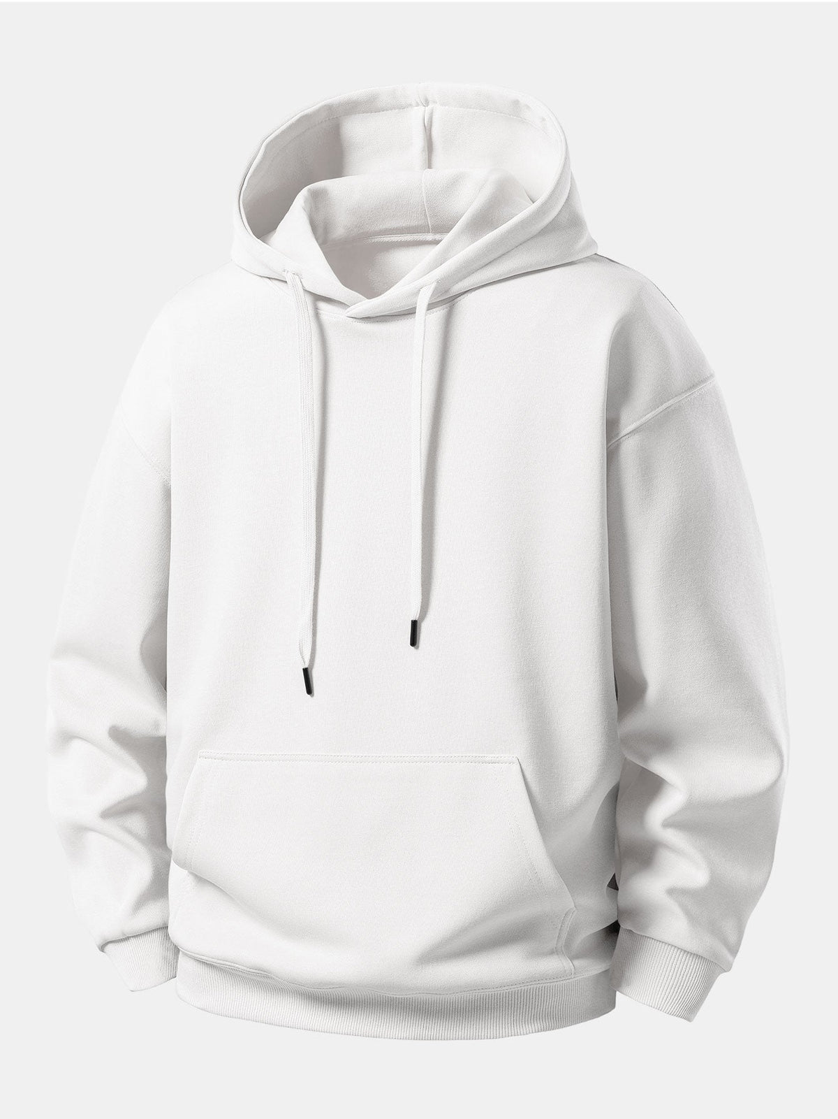Conjunto de moletom com capuz de caimento confortável e calça de moletom reta