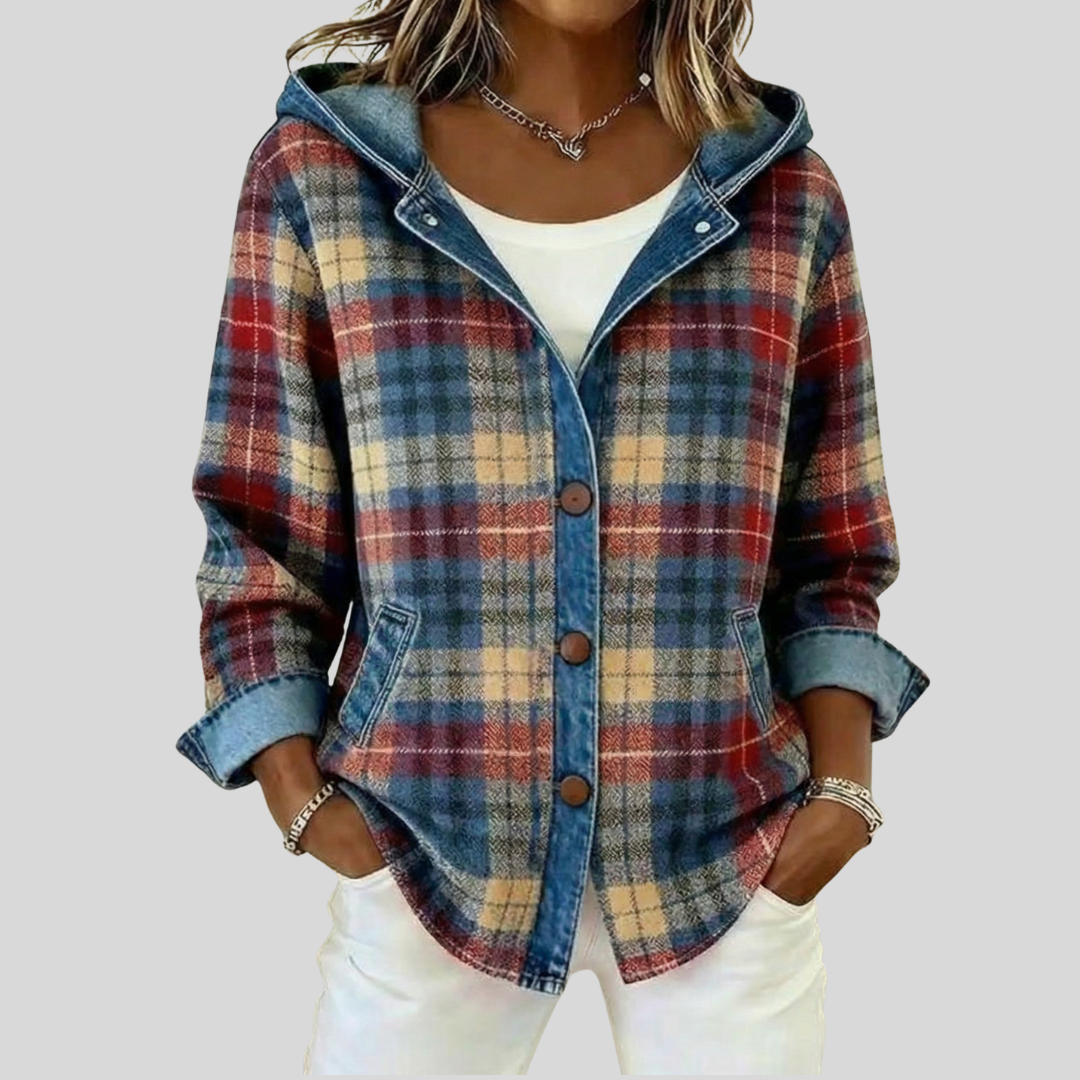 Clover | Hooded Checked Shacket
