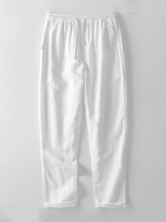 Calça de Linho com Perna Reta