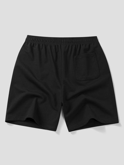 Polo de Algodão com Gola Contrastante e Shorts de Algodão com Cordão de 7"