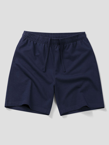 Polo de Algodão com Gola Contrastante e Shorts de Algodão com Cordão de 7"