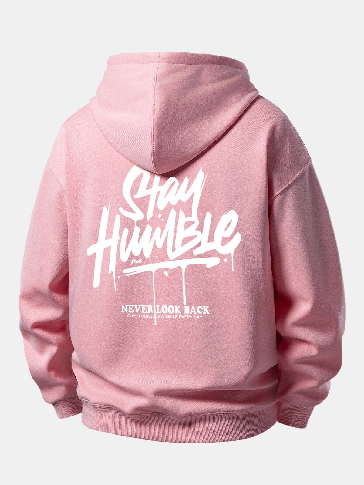 Moletom com capuz de caimento confortável com estampa “Stay Humble”