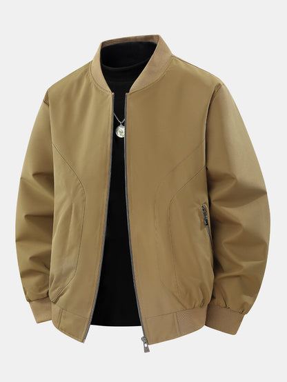 Jaqueta bomber com zíper