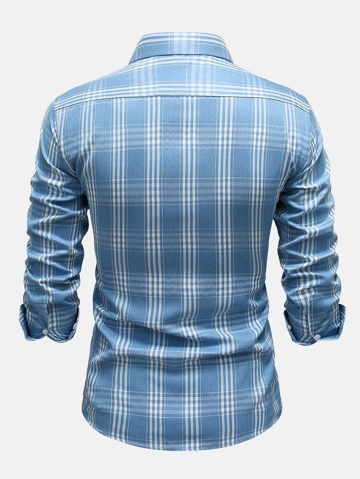 Camisa xadrez de algodão com botões