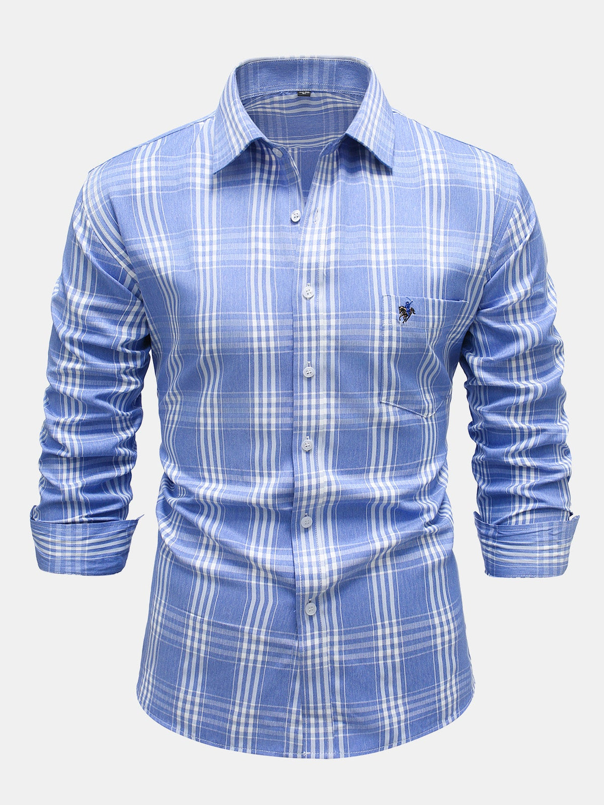 Camisa xadrez de algodão com botões