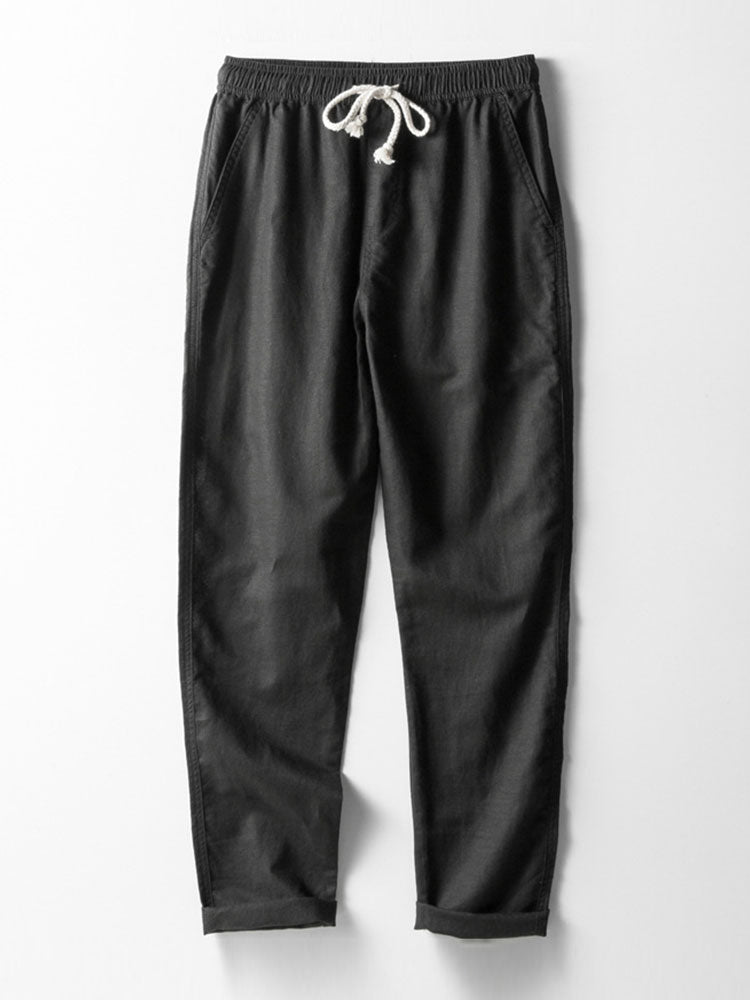 Calça de Linho com Perna Reta