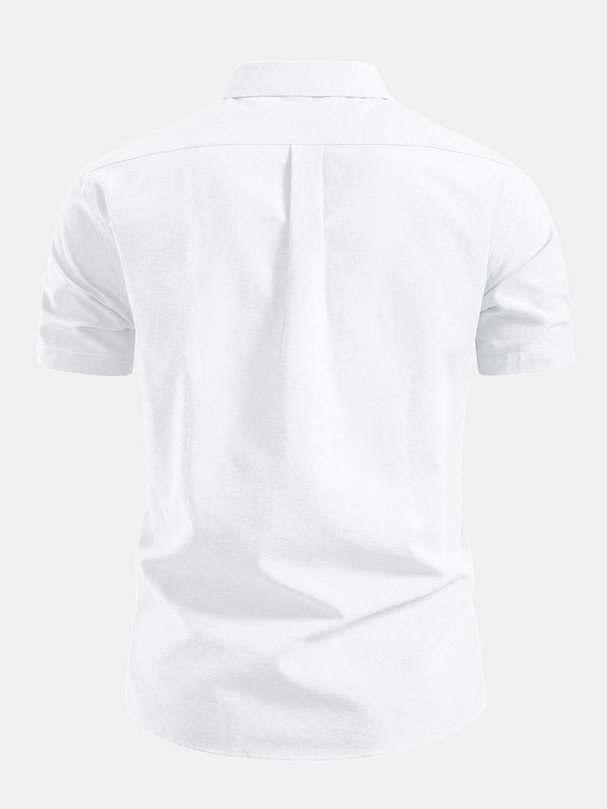 Camisa Oxford de algodão listrado com botões e contraste