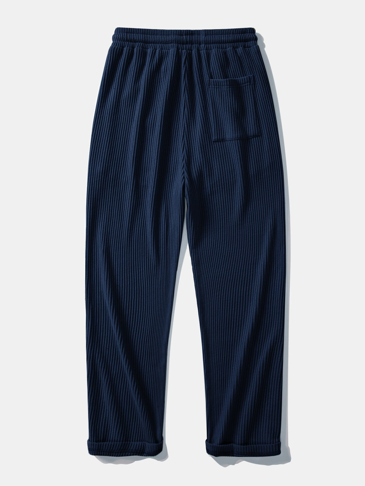 Calça Tricotada com Cordão e Textura Waffle