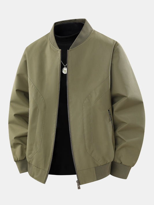 Jaqueta bomber com zíper