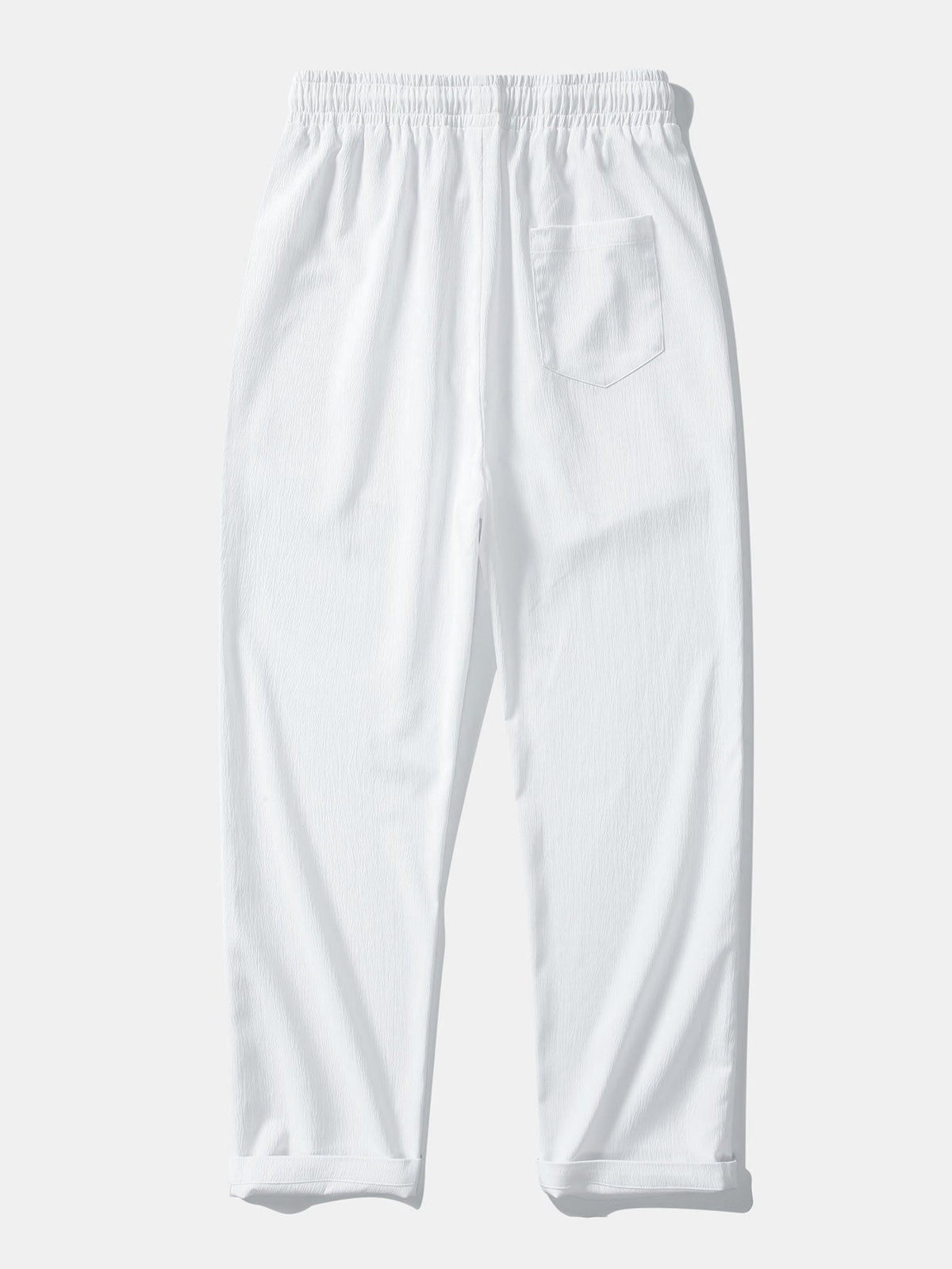 Calça de Perna Reta com Textura Amassada