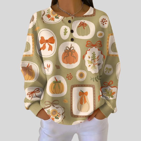 Maryann | Autumn Bloom Textured Sweatshirt