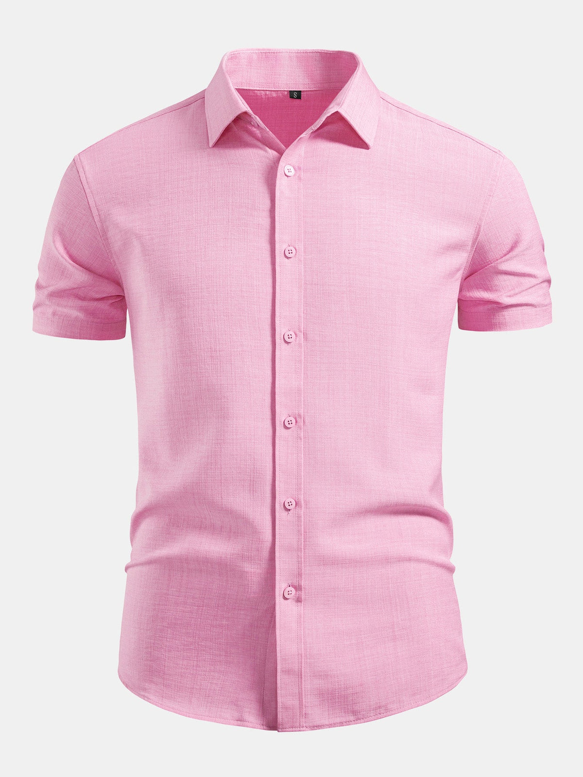 Camisa com botões de visual de linho