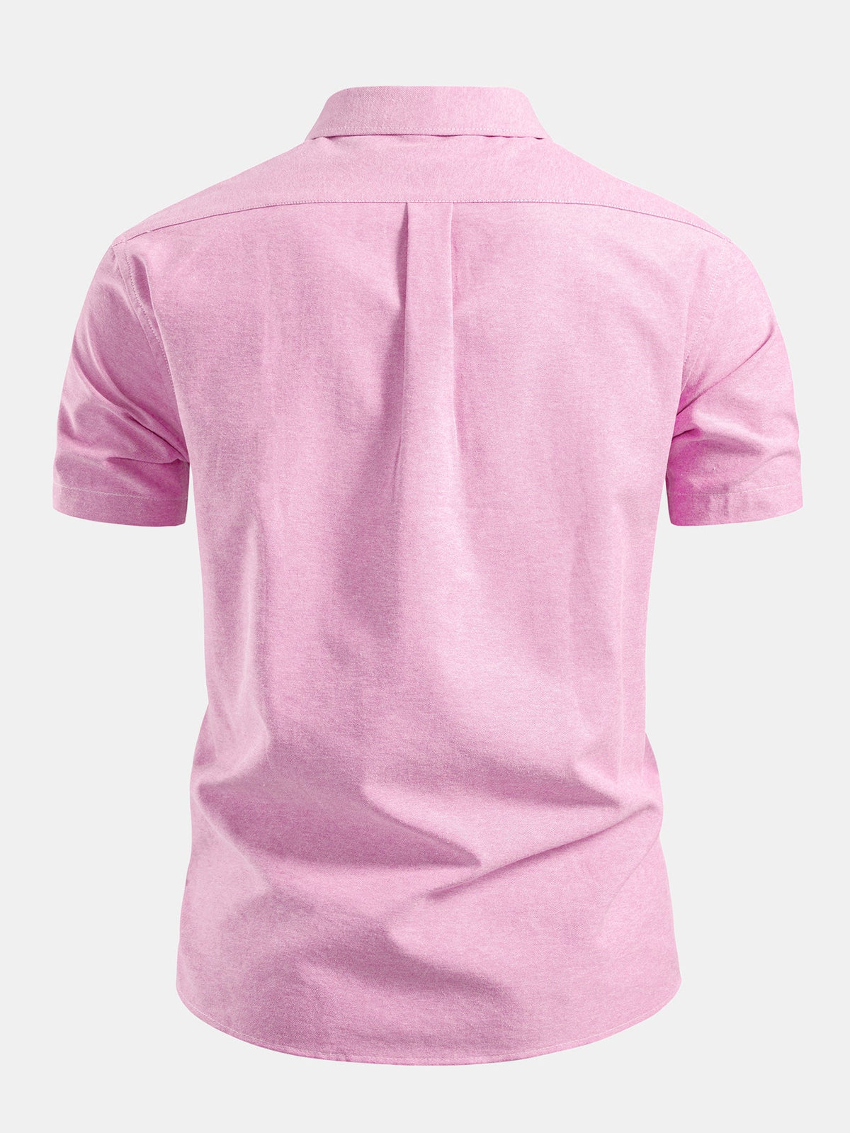 Camisa Oxford de algodão listrado com botões e contraste