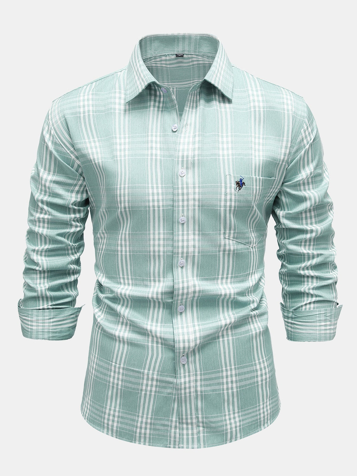 Camisa xadrez de algodão com botões