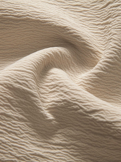 Calça de Perna Reta com Textura Amassada