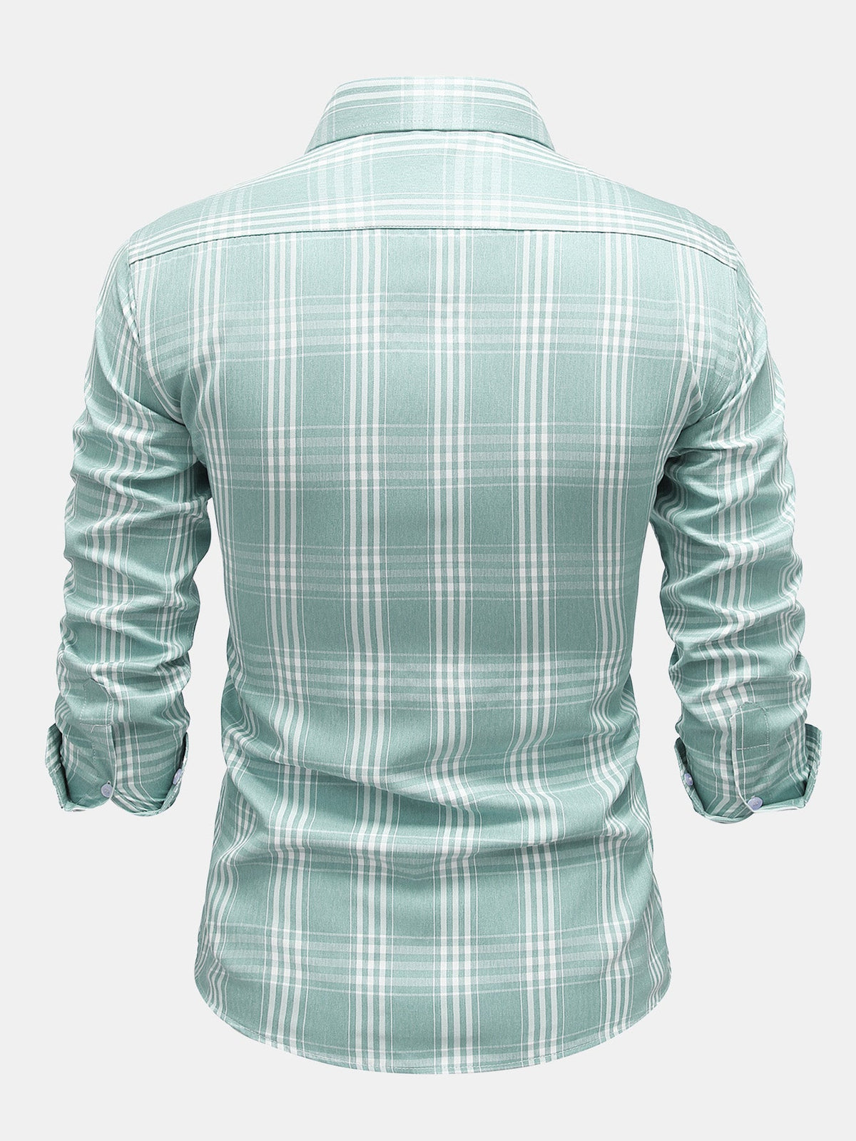 Camisa xadrez de algodão com botões