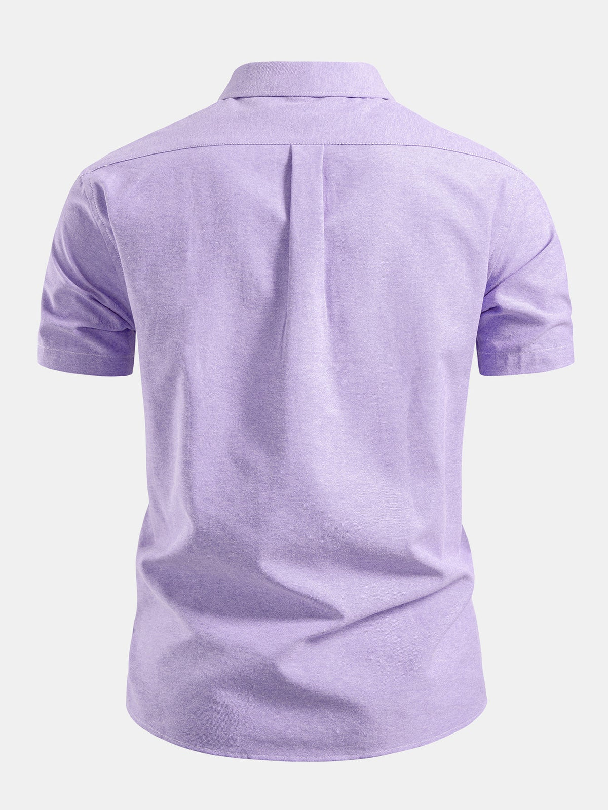 Camisa Oxford de algodão listrado com botões e contraste