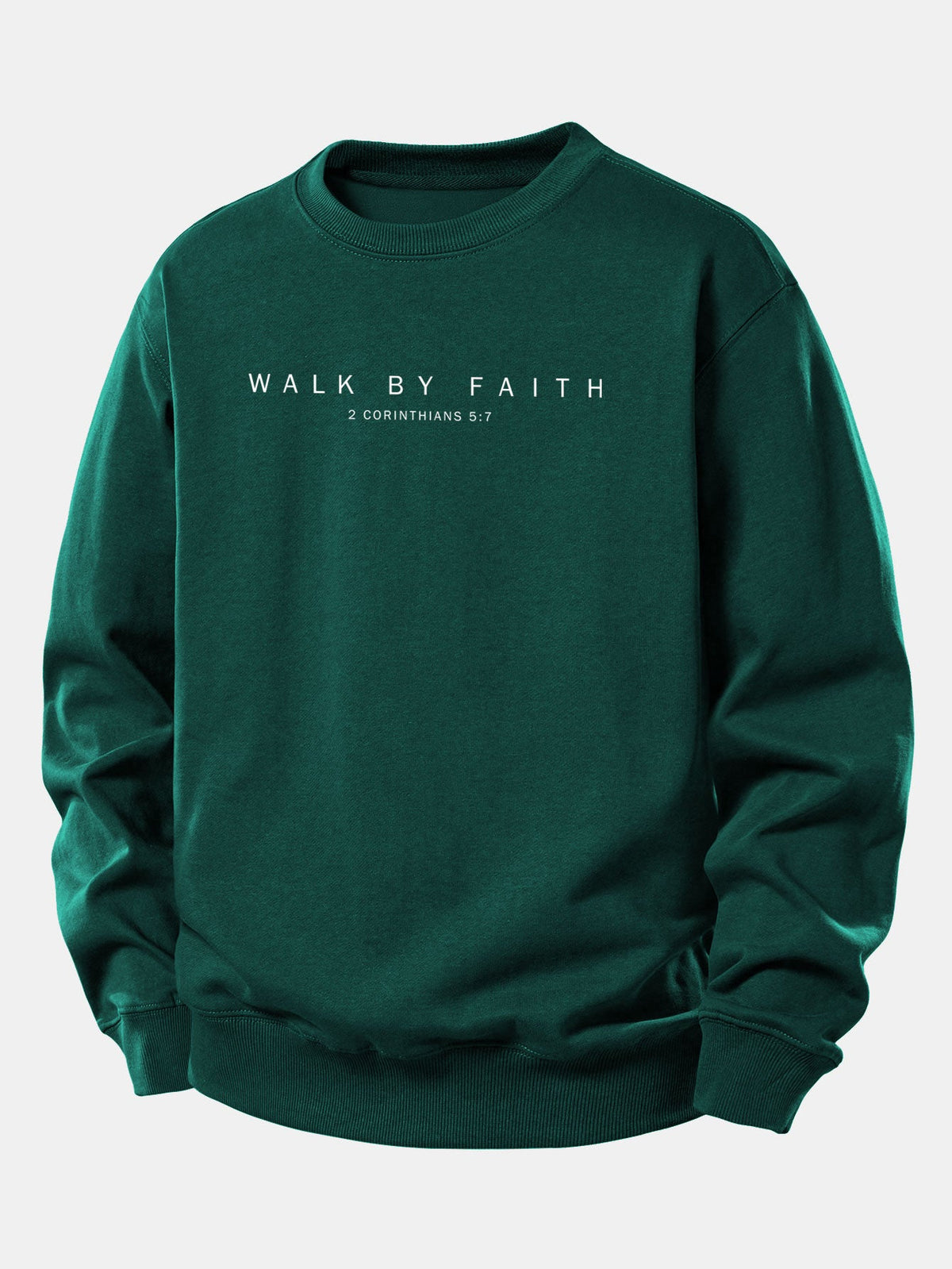 Moletom de caimento confortável com estampa “Walk By Faith”