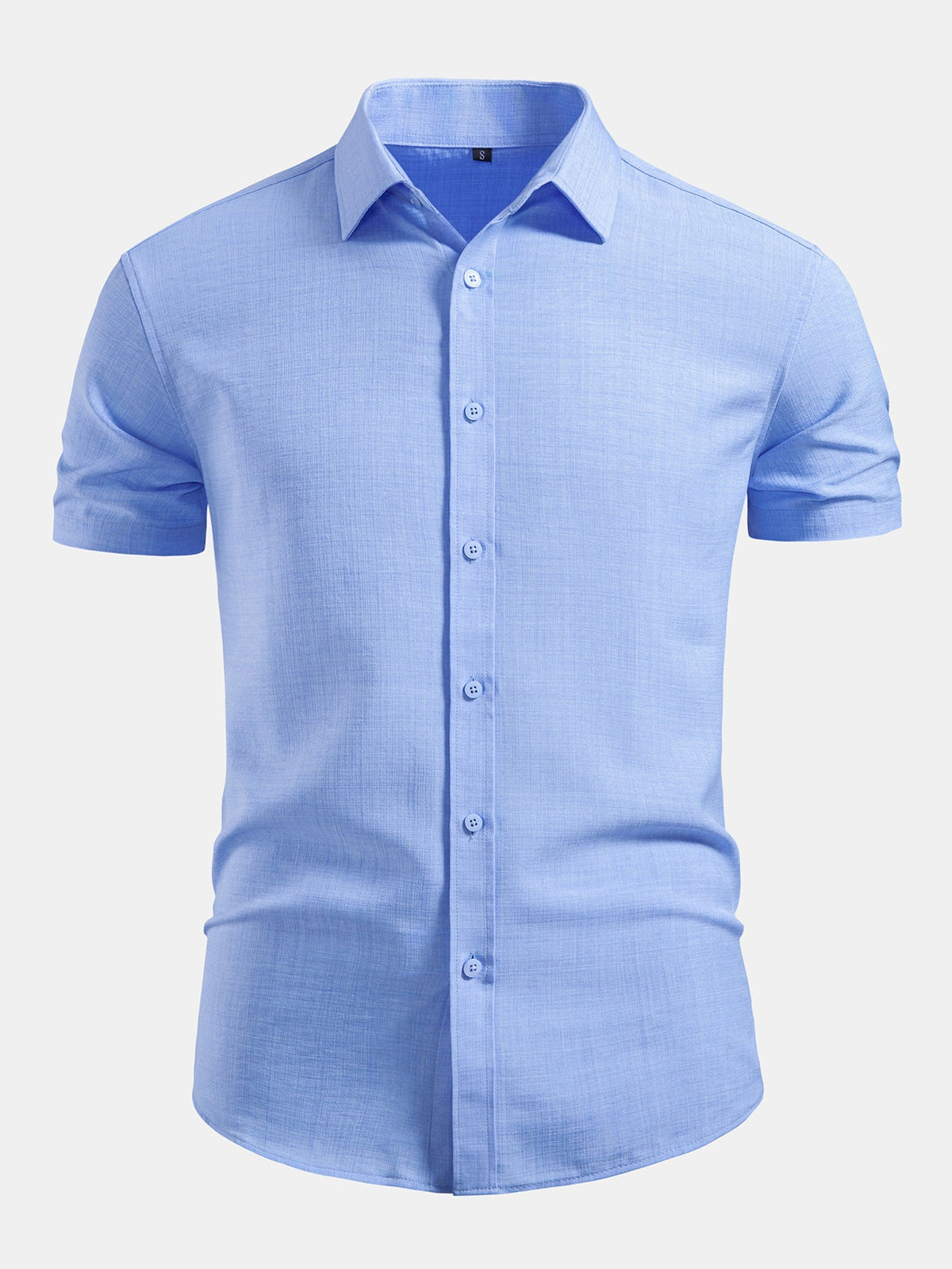 Camisa com botões de visual de linho