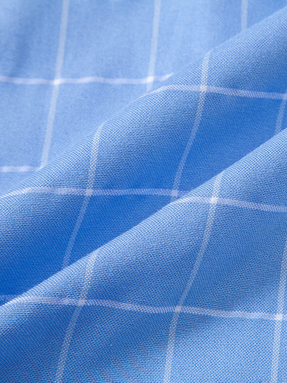 Camisa xadrez de algodão com botões