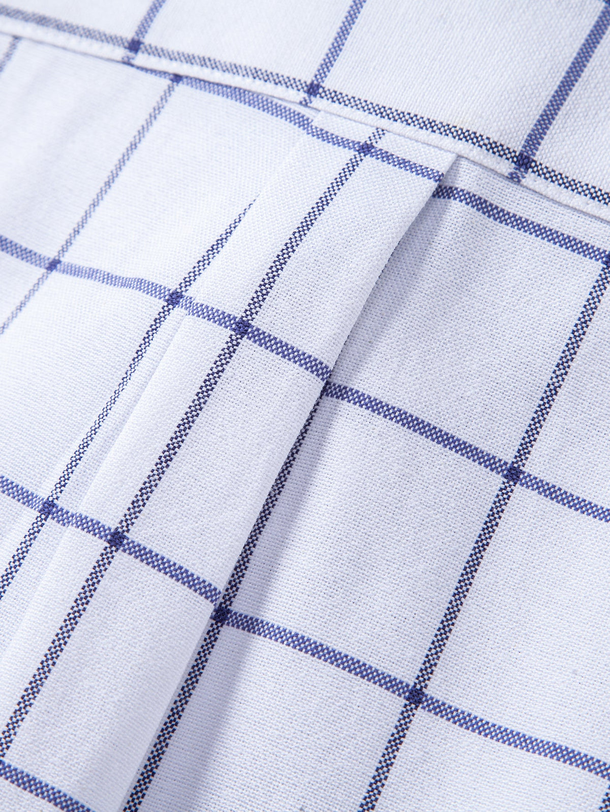 Camisa xadrez de algodão com botões