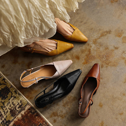 Dante Leather Slingback Heels