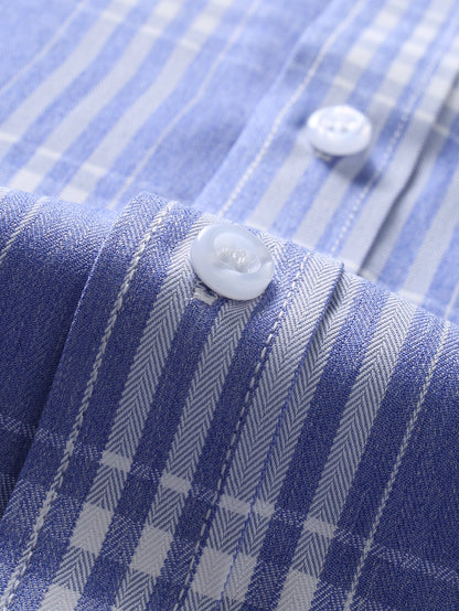 Camisa xadrez de algodão com botões