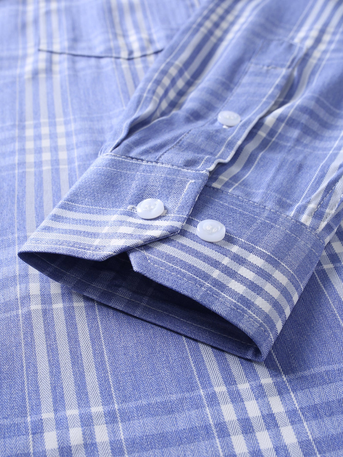 Camisa xadrez de algodão com botões