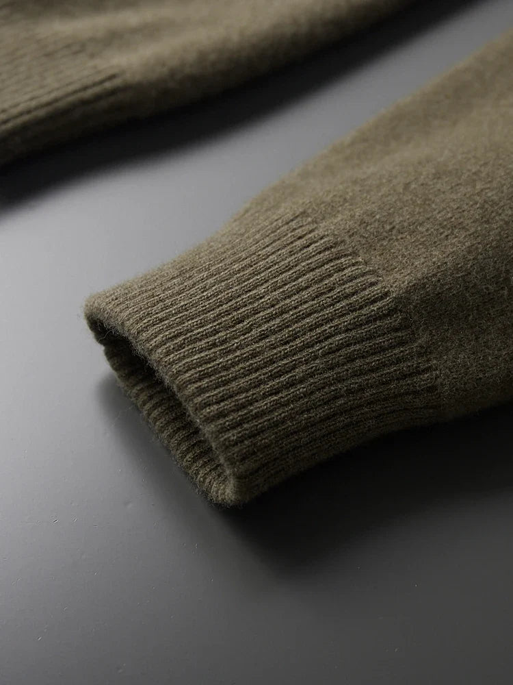Merino Wool Polo Cardigan – Men's Button Sweater | Savonti