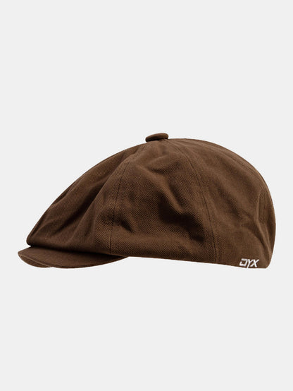Boné newsboy vintage de coroa macia, chapéu baker boy de aba curta, boné Gatsby