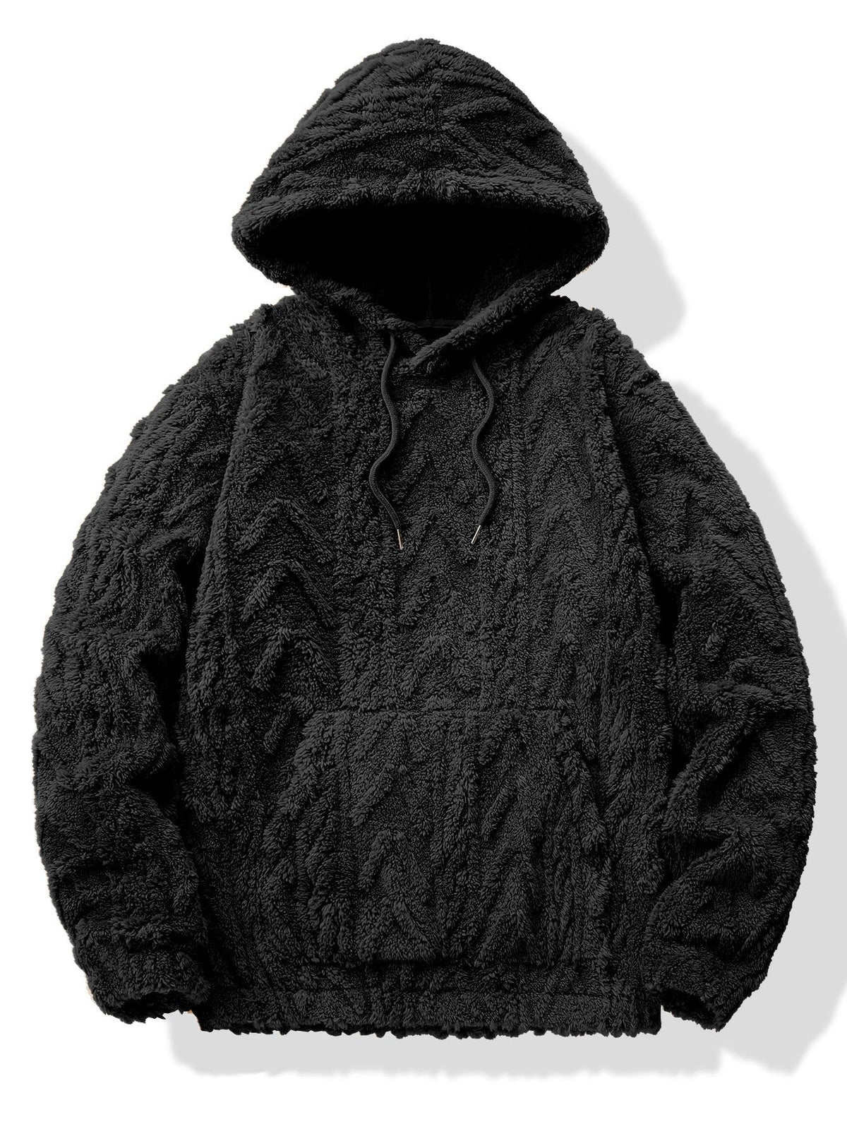 Moletom com Capuz Teddy Jacquard Geométrico