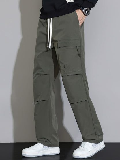 Calça de Perna Reta com Cordão