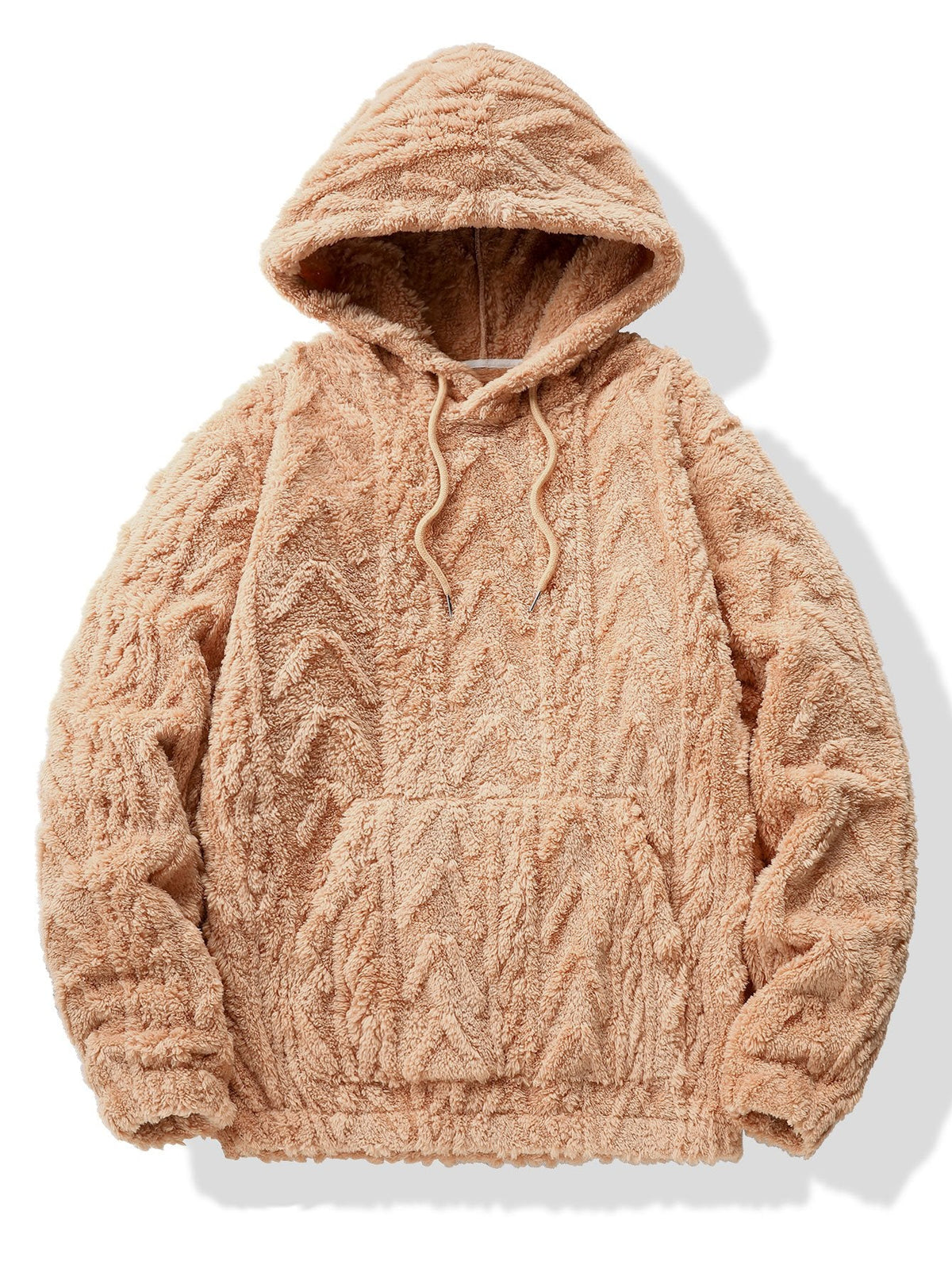 Moletom com Capuz Teddy Jacquard Geométrico